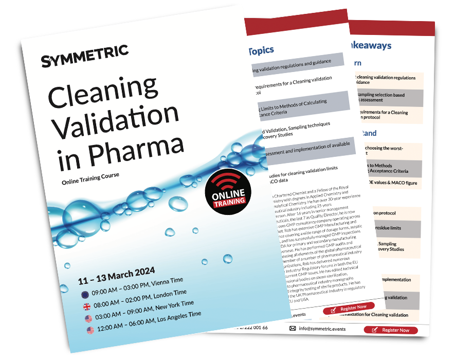 AGENDA_SYM209_3_STRANY Cleaning Validation in Pharma training agenda