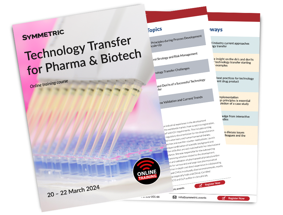 AGENDA_SYM201_3_STRANY Technology Transfer for Pharma & Biotech training agenda